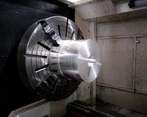 CNC turning of non - standard shaped conical aluminum parts for drawing customization